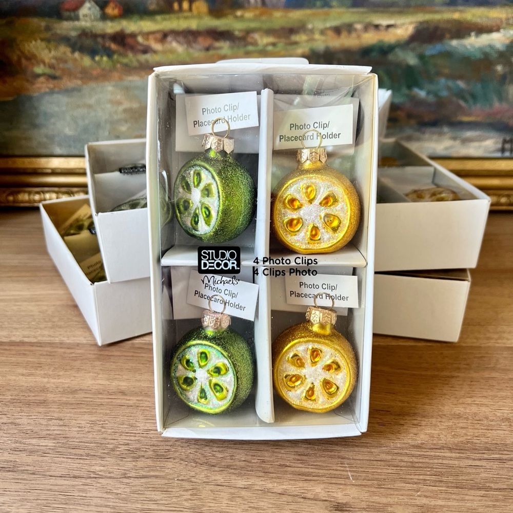 Lemon Lime Place Card Holders